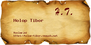 Holop Tibor névjegykártya