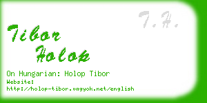 tibor holop business card